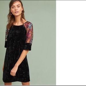 Anthropologie Velvet Dress
